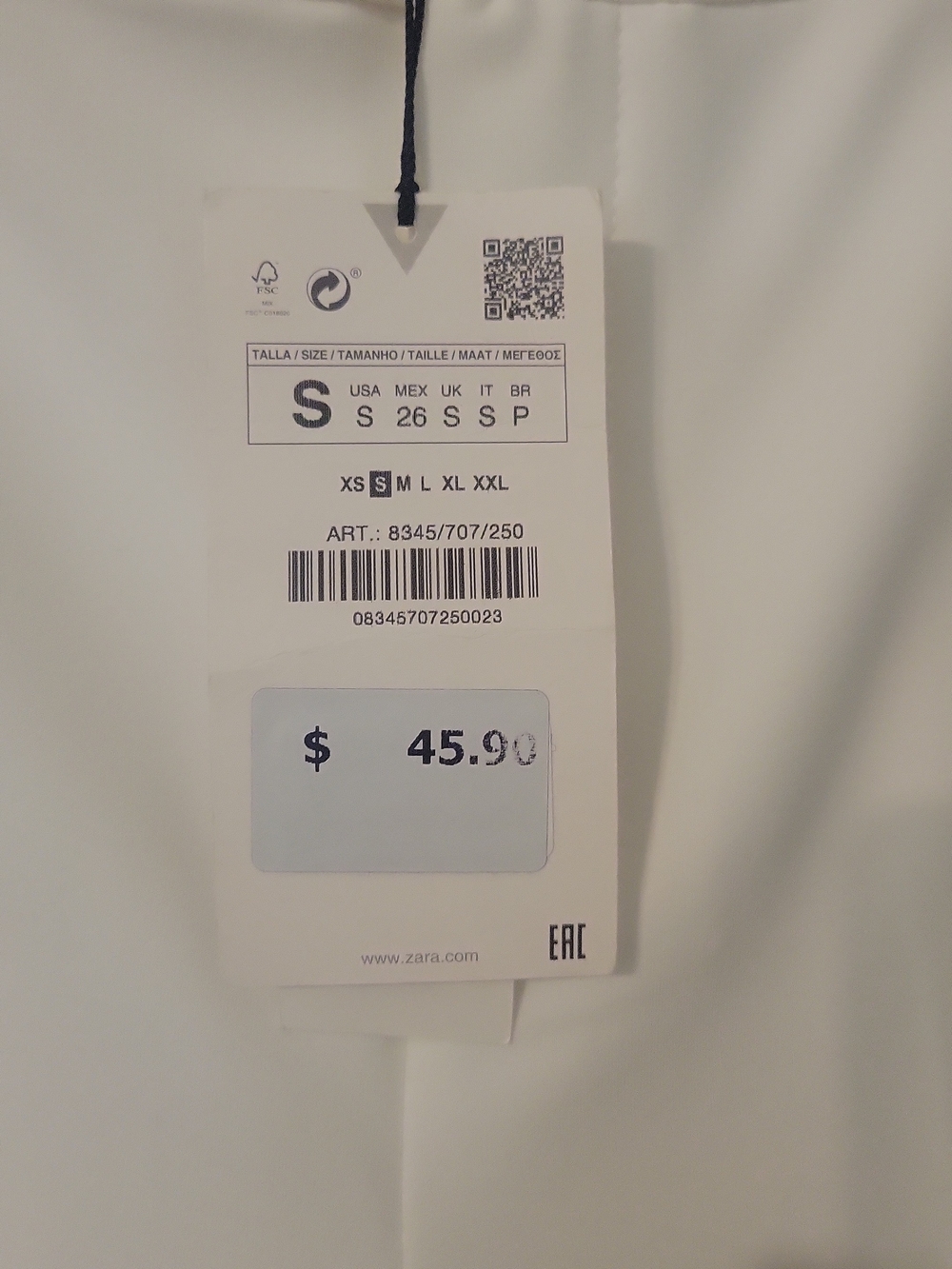 Zara Cream Wide-Leg High-Waist Pants - Picture 4 of 4
